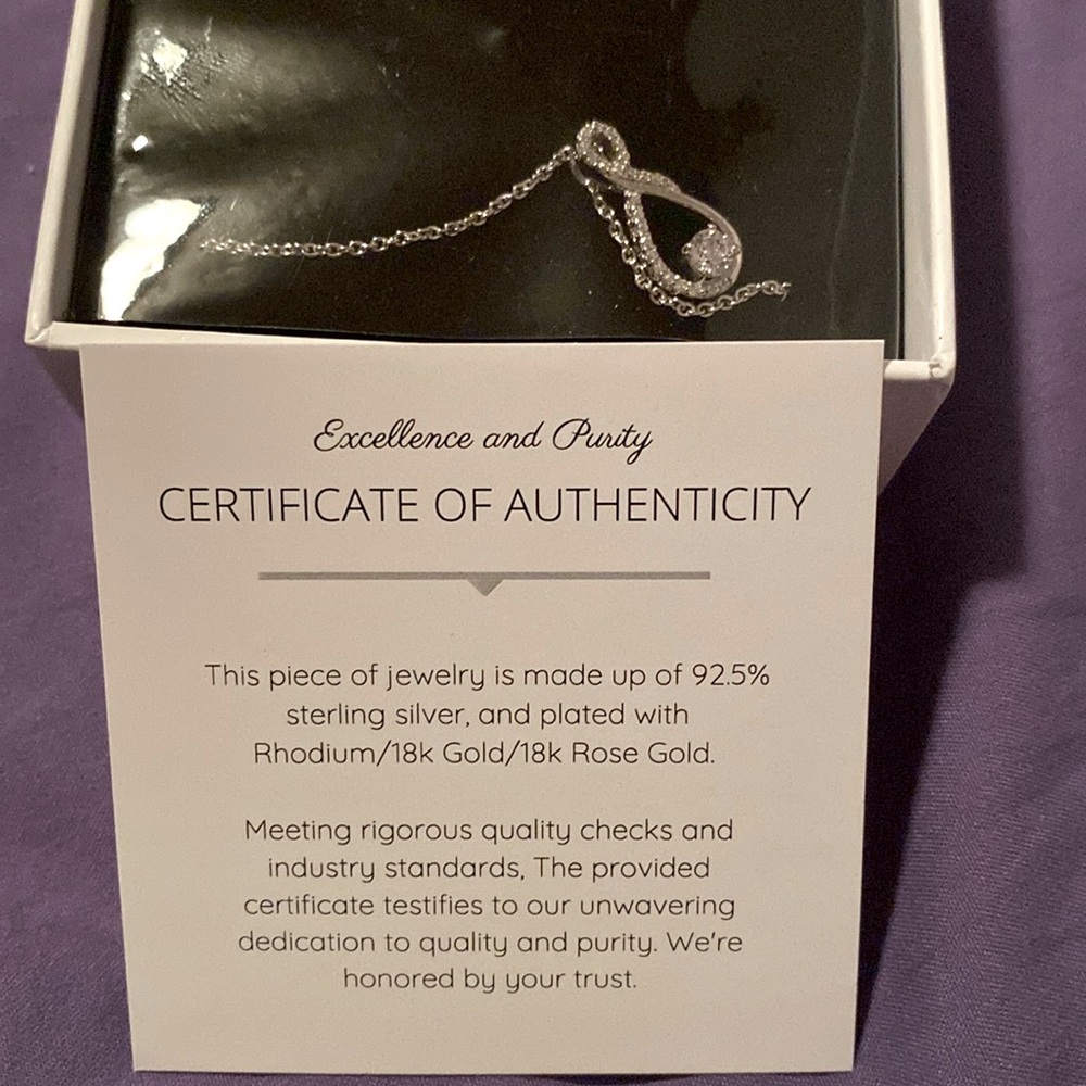 COPY - Verozi sterling silver necklace with COA